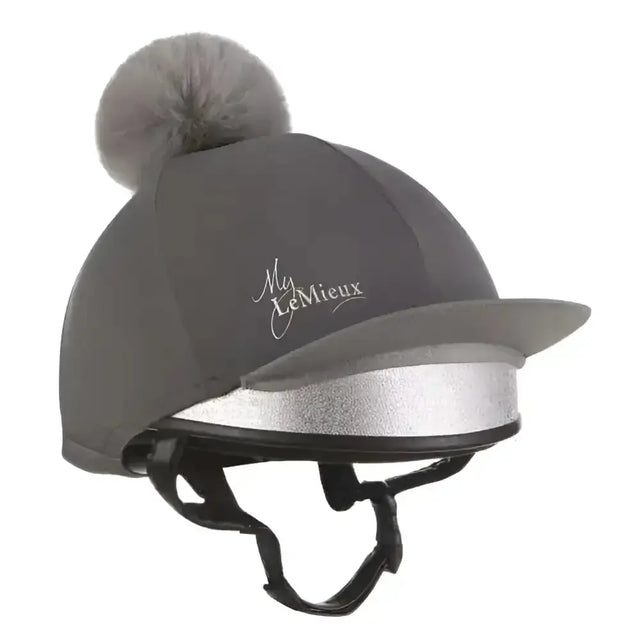 LeMieux Pom Hat Silk Slate Grey Hat Silks