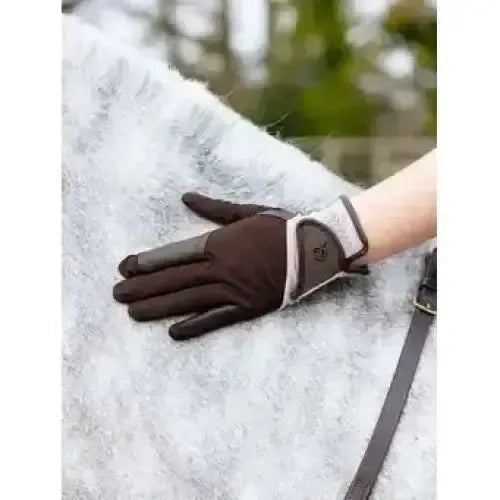 Lemieux Pro Mesh Gloves Brown/Almond Brown/Almond 7 Riding Gloves