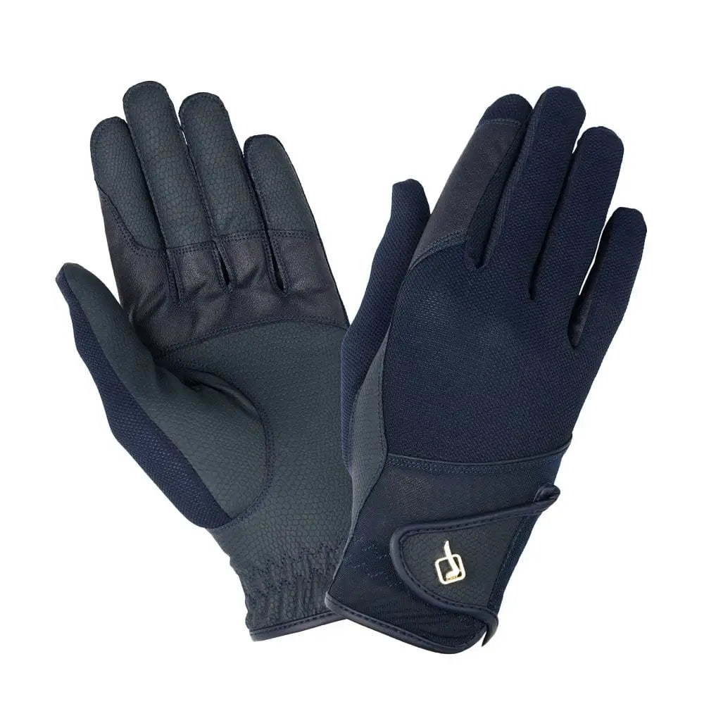 LeMieux Pro Mesh Riding Gloves Navy X Small Riding Gloves Barnstaple Equestrian Supplies