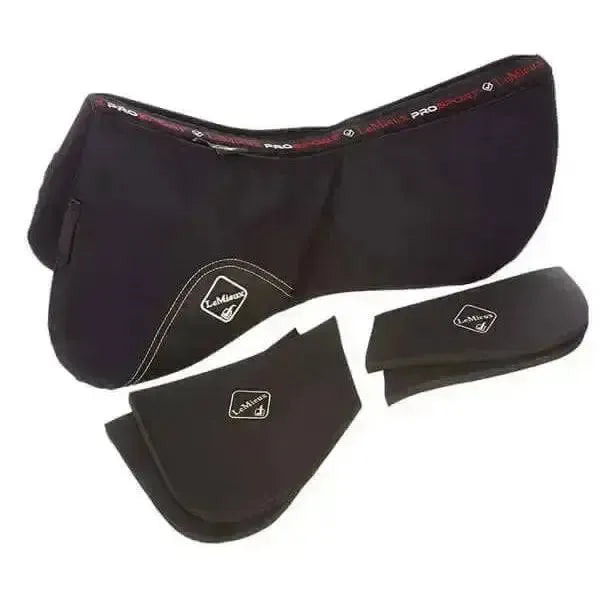 LeMieux Pro-Sorb Plain Corrective Half Pads Black Small Corrective Saddle Pads