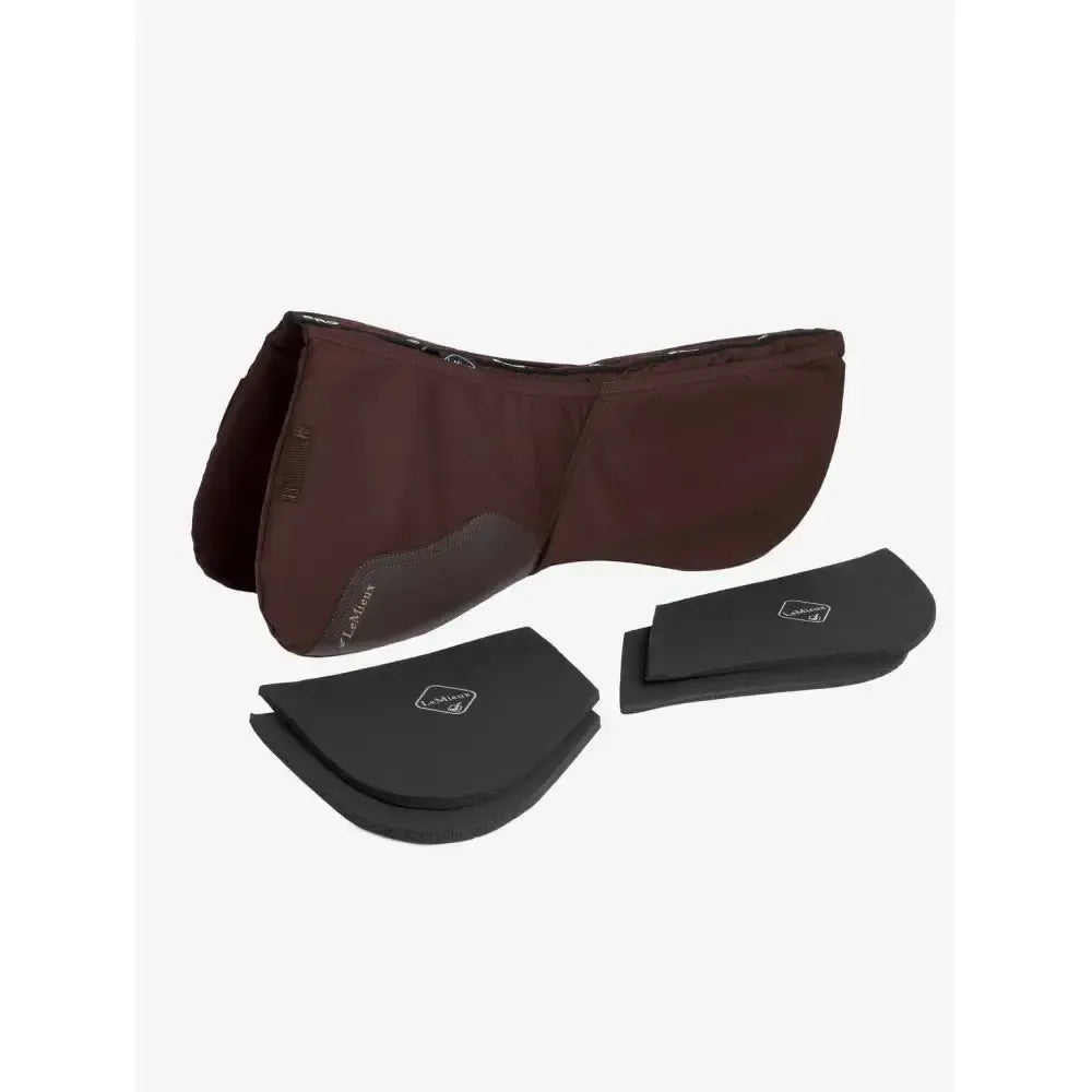 LeMieux Pro-Sorb Plain Corrective Half Pads Brown Medium Corrective Saddle Pads