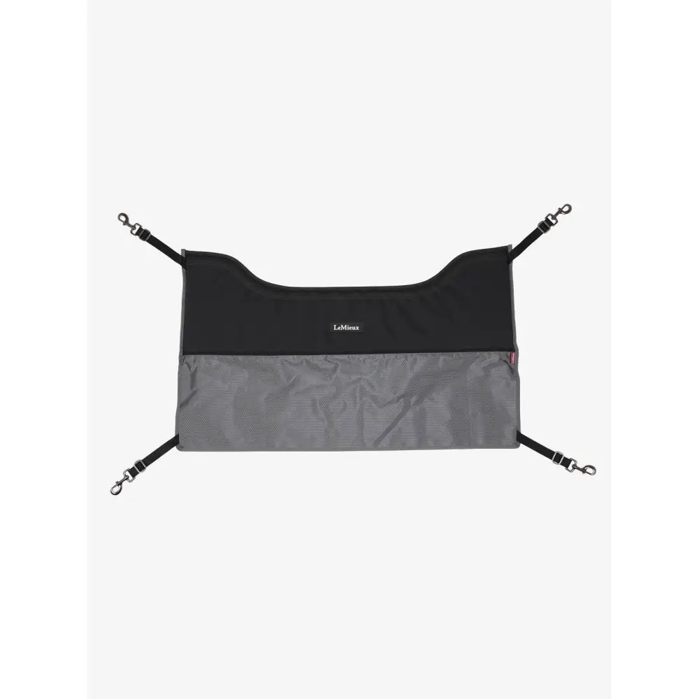 Lemieux pro stable guard black cargo carrier in black and gray with four adjustable straps and metal hooks