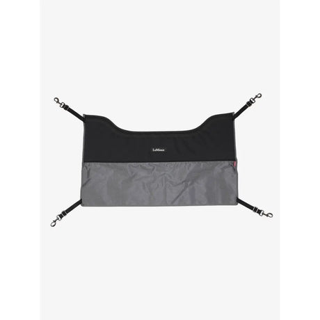 Lemieux pro stable guard black cargo carrier in black and gray with four adjustable straps and metal hooks