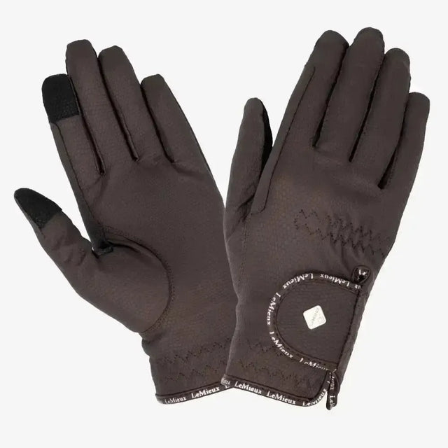 LeMieux Pro Touch Classic Riding Gloves Small Brown Riding Gloves