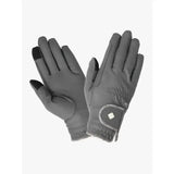 LeMieux Pro Touch Classic Riding Gloves Small Grey Riding Gloves