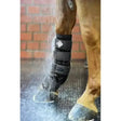 Black multi-strapped lemieux procool cold water horse leg guard with diamond logo and procool branding
