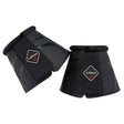 Black lemieux proshell over reach boots with a glossy finish and flexible design featuring a diamond logo