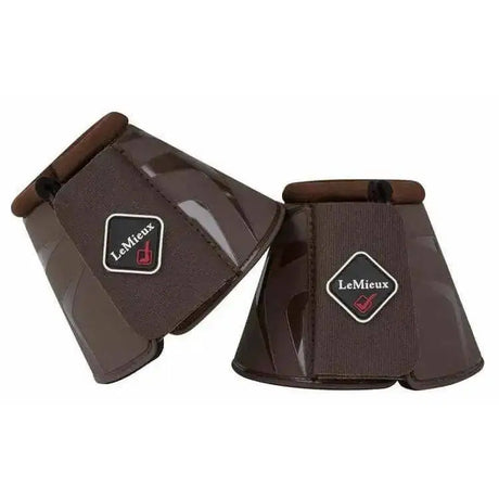 LeMieux ProShell Over Reach Boots Brown Brown Medium Over Reach Boots Barnstaple Equestrian Supplies