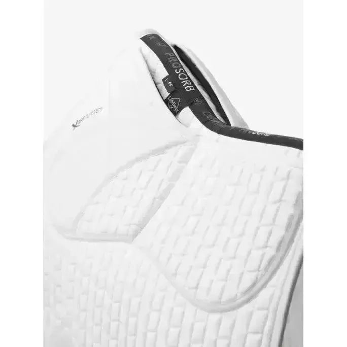 LeMieux ProSorb Plain 2 Pocket Close Contact Square White Large White Saddle Pads