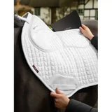 LeMieux ProSorb Plain 2 Pocket Close Contact Square White Large White Saddle Pads