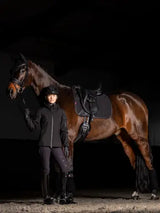 LeMieux ProSorb Plain 2 Pocket Dressage Square Black Large Black Dressage Saddle Pads