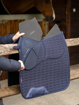 LeMieux ProSorb Plain 2 Pocket Dressage Square Navy Large Navy Dressage Saddle Pads