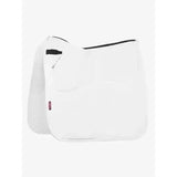 LeMieux ProSorb Plain 2 Pocket Dressage Square White Large White Dressage Saddle Pads