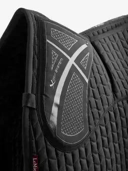 LeMieux ProSorb Plain 2 Pocket GP Square Black Large Black Corrective Saddle Pads