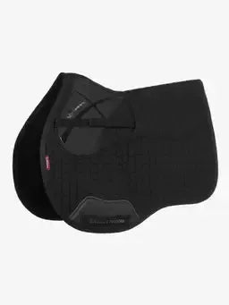 LeMieux ProSorb Plain 2 Pocket GP Square Black Large Black Corrective Saddle Pads