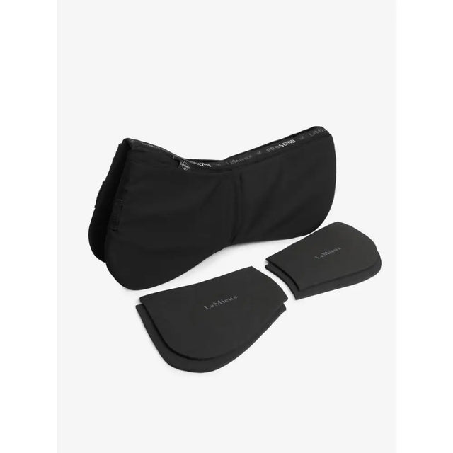 LeMieux ProSorb Plain 2 Pocket Half Pad Black - Corrective Saddle Pads