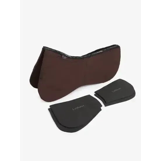 LeMieux ProSorb Plain 2 Pocket Half Pad Brown Medium Brown Corrective Saddle Pads