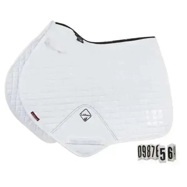 LeMieux Prosport Cotton Close Contact Competition Square White Large Saddle Pads