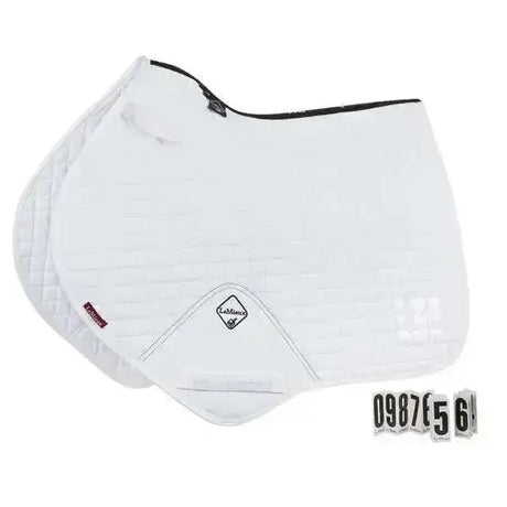 LeMieux Prosport Cotton Close Contact Competition Square White Large Saddle Pads