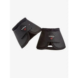 Black lemieux prosport proform ballistic over reach boots with mesh panels padded edges and no turn knob minimising