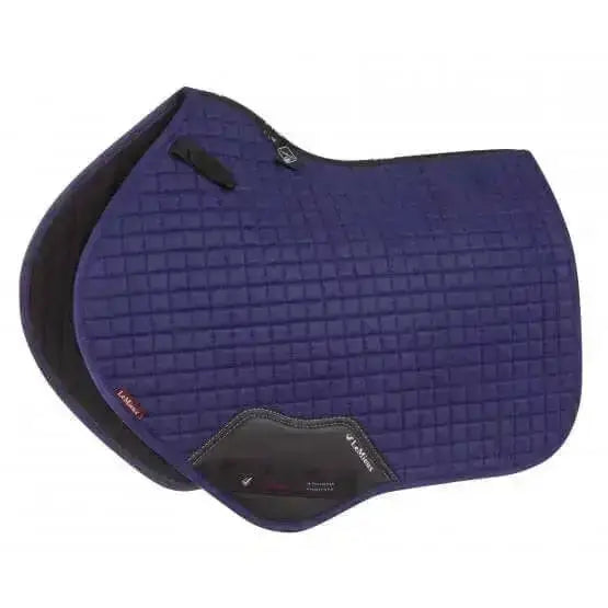 LeMieux Prosport Suede Close Contact Square Ink Blue Large Saddle Pads & Numnahs Barnstaple Equestrian Supplies