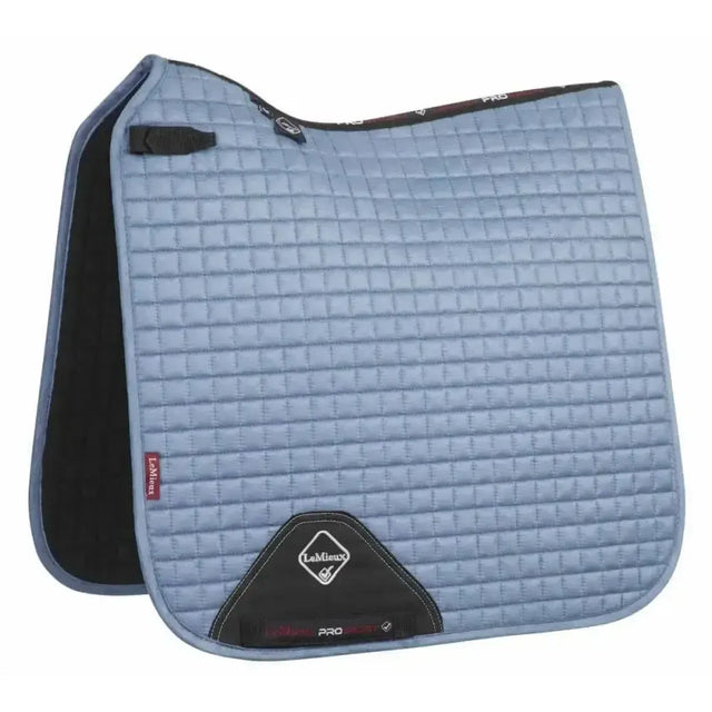 LeMieux Prosport Suede Dressage Square Ice Blue Large Dressage Saddle Pads