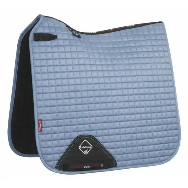 LeMieux Prosport Suede Dressage Square Ice Blue Large Dressage Saddle Pads