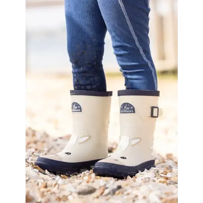 LeMieux Puddle Pals Kids Welly Palomino UK Child 8 Palomino Wellington Boots