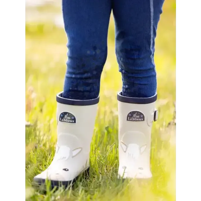 LeMieux Puddle Pals Kids Welly Palomino UK Child 8 Palomino Wellington Boots