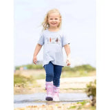 LeMieux Puddle Pals Kids Welly Unicorn UK Child 8 Pink Wellington Boots