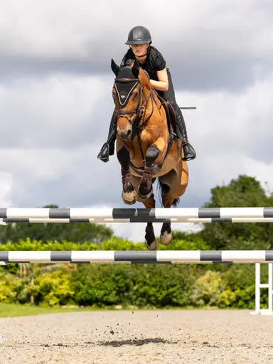 LeMieux Puissance Fly Hood Black Medium Black Horse Ear Bonnets