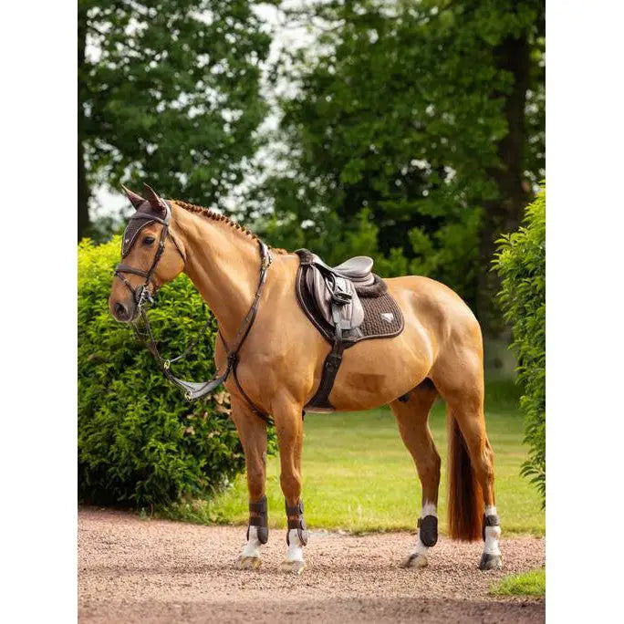 LeMieux Puissance Suede Close Contact Square Brown - Saddle Pads