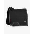 Black lemieux puissance suede dressage square with suede dressage square texture and sophisticated cord edging in silver