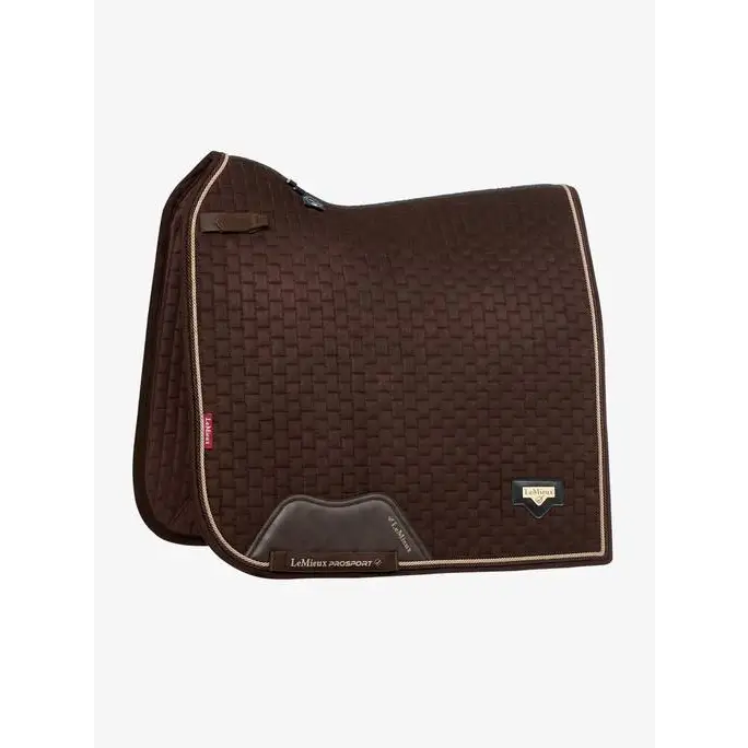 LeMieux Puissance Suede Dressage Square Brown - Small/Medium / Brown - Dressage Saddle Pads