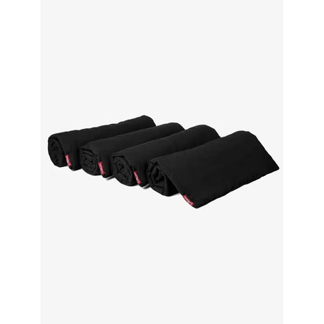 LeMieux Quilted Pillow Wraps Black - Set of 4 Leg Wraps