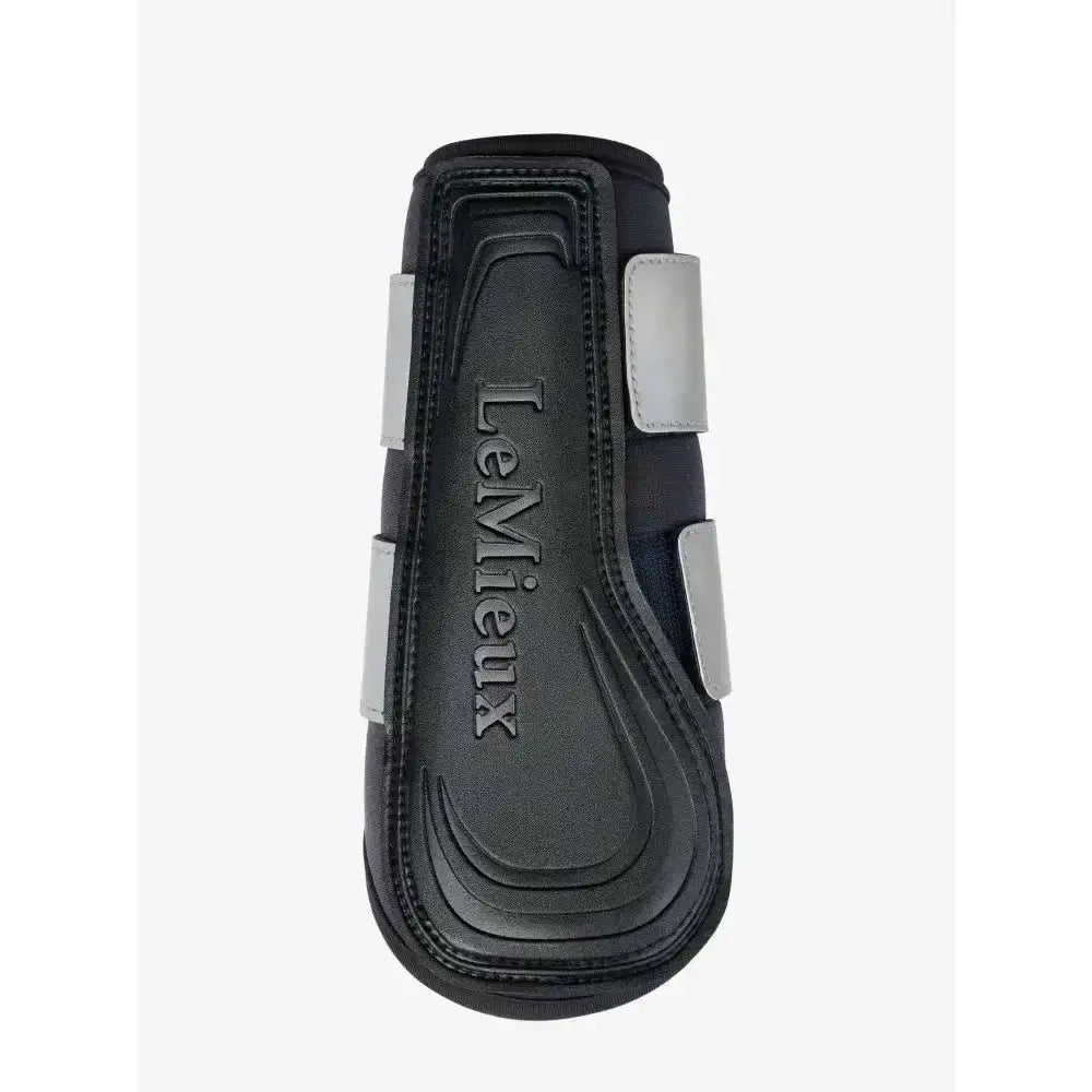 Black lemieux reflective grafter boot with silver reflective straps and embossed branding for grafter boots fit