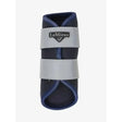 Navy blue and gray lemieux reflective grafter horse hoof boot with reflective straps designed for grafter boots fit