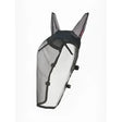 Black mesh fly mask black with adjustable straps and ear flaps lemieux ride on fly mask for horses