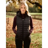 Lemieux Rose Hooded Puffer Gilet Black Black UK 6 Gilets