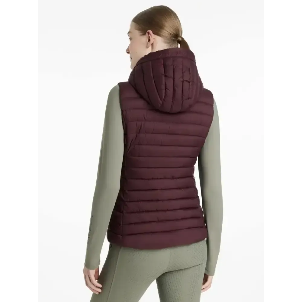 Lemieux Rose Hooded Puffer Gilet Damson Damson UK 6 Gilets