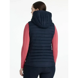 Lemieux Rose Hooded Puffer Gilet Navy Navy UK 6 Gilets