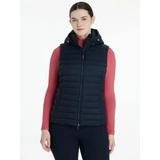 Lemieux Rose Hooded Puffer Gilet Navy Navy UK 6 Gilets