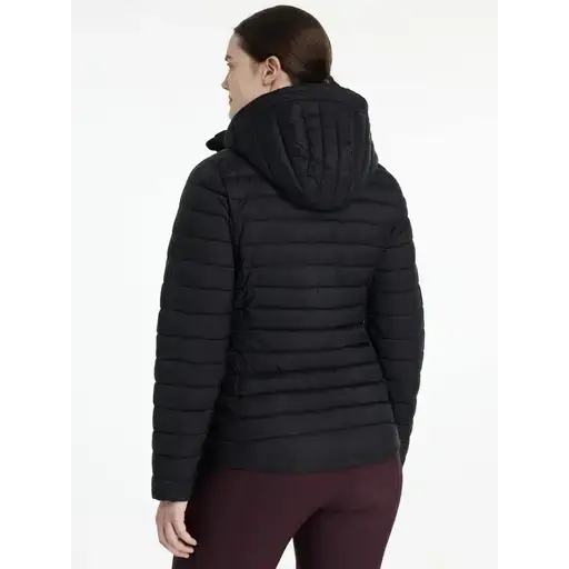 Lemieux Rose Hooded Puffer Jacket Black Black UK 6 Outdoor Jackets