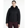 Lemieux Rose Hooded Puffer Jacket Black Black UK 6 Outdoor Jackets