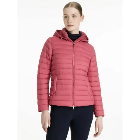 Lemieux Rose Hooded Puffer Jacket Cranberry Cranberry UK 6 Outdoor Jackets