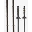 LeMieux Rubber Grip Continental Reins Brown/Brass Cob Brown/Brass Continental Reins