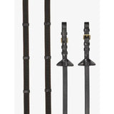 LeMieux Rubber Grip Continental Reins Brown/Brass Cob Brown/Brass Continental Reins