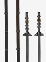 LeMieux Rubber Grip Continental Reins Brown/Brass Cob Brown/Brass Continental Reins