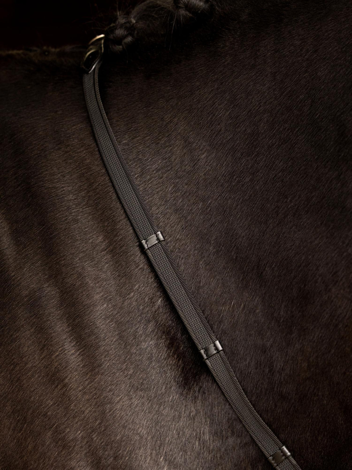 LeMieux Rubber Grip Continental Reins Brown/Brass Cob Brown/Brass Continental Reins
