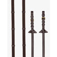 LeMieux Rubber Grip Continental Reins Havana/Brass Pony Havana/Brass Continental Reins
